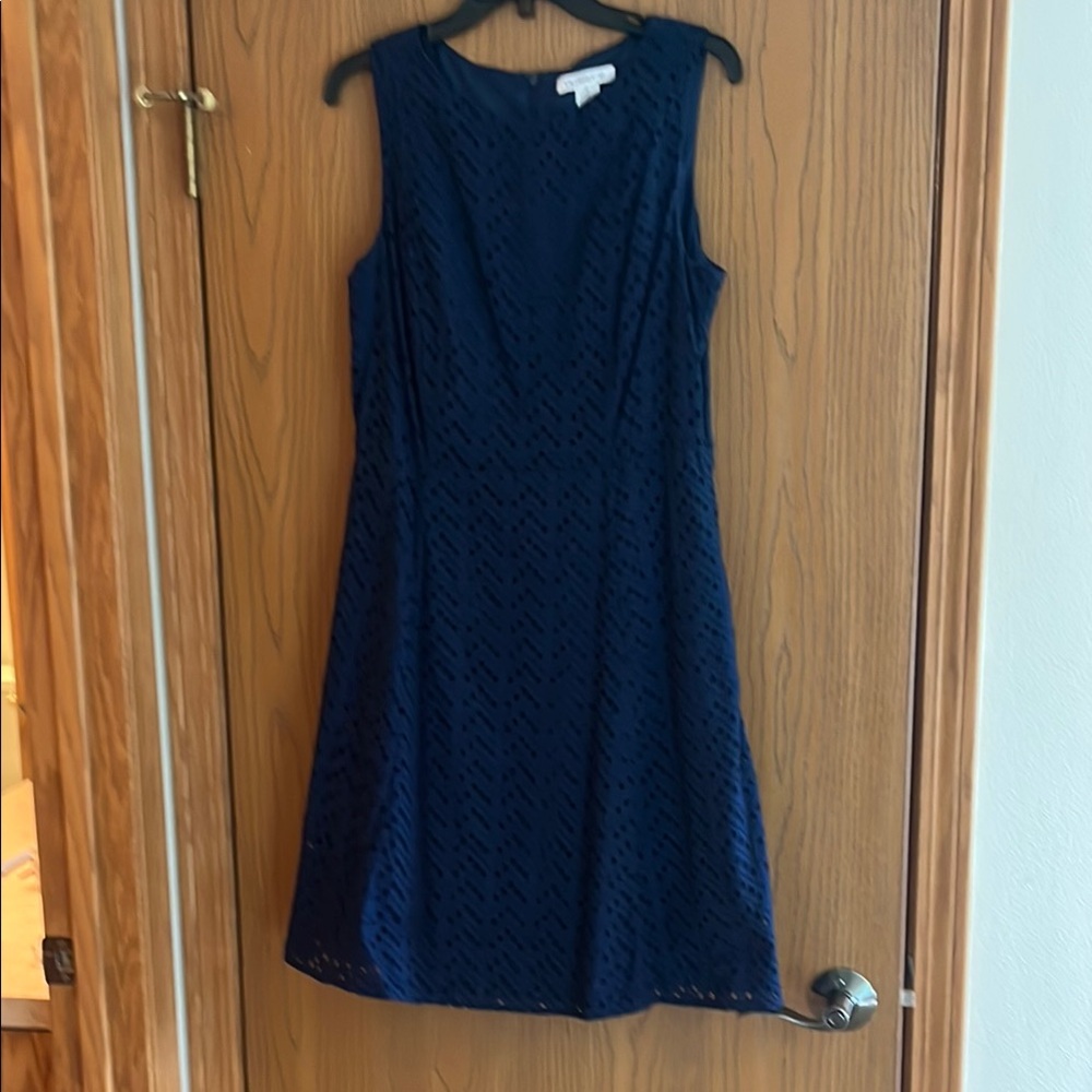 Liz Claiborne Blue Sleeveless Sheath Dress